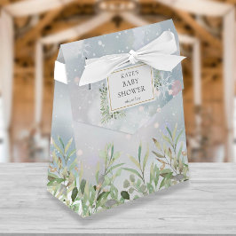 Winter Snowflakes Grünpflanzen Foliage Babydusche Geschenkschachtel