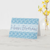 Winter Snowflakes Happy Birthday Card Karte (Gelbe Blume)