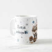 Winter Snowflakes Hedgehog Let it snow Christmas Kaffeetasse (Vorderseite Links)