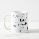 Winter Snowflakes Hedgehog Let it snow Christmas Kaffeetasse (Links)