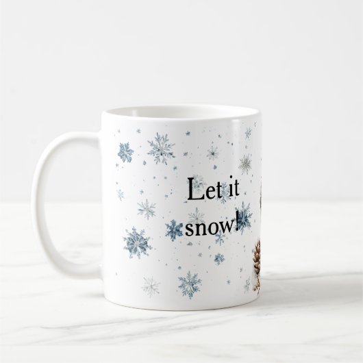 Winter Snowflakes Hedgehog Let it snow Christmas Kaffeetasse (Links)