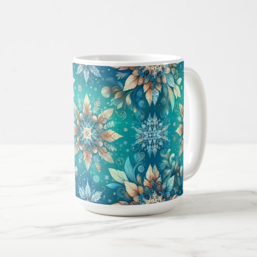 Winter Snowflakes Kaffeetasse (VorderseiteRechts)
