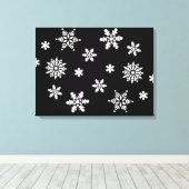 WINTER SNOWFLAKES LEINWANDDRUCK (Insitu (Holzboden))