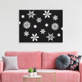 WINTER SNOWFLAKES LEINWANDDRUCK (Insitu (Wohnzimmer))