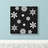 WINTER SNOWFLAKES LEINWANDDRUCK (Insitu (Holzboden))