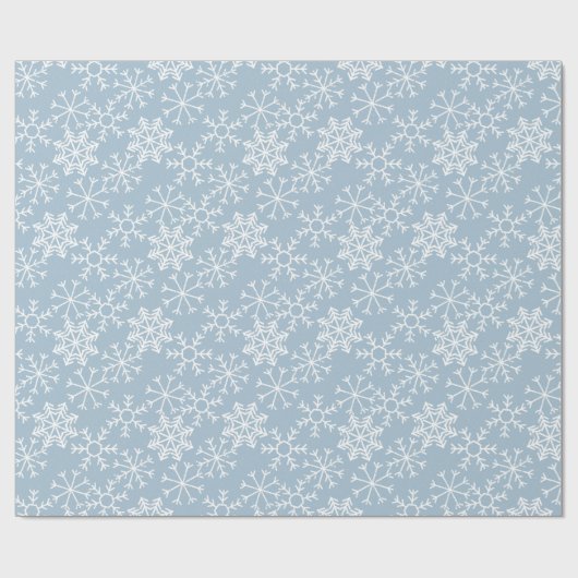 Winter SNOWFLAKES nahtloses Muster + Ihre Ideen Geschenkpapier (Flach)