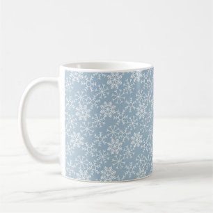 Winter SNOWFLAKES nahtloses Muster + Ihre Ideen Kaffeetasse