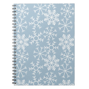 Winter SNOWFLAKES nahtloses Muster + Ihre Ideen Notizblock