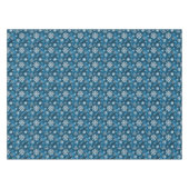 Winter Snowflakes Pattern On Cool Abstract Blue Tischdecke (Vorderseite (Horizontal))