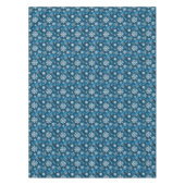 Winter Snowflakes Pattern On Cool Abstract Blue Tischdecke (Vorderseite)