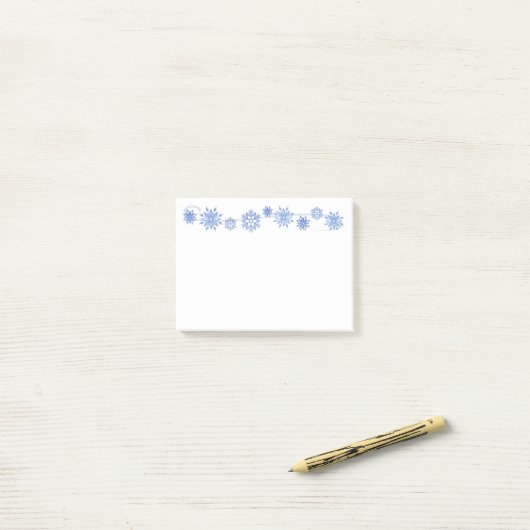 Winter Snowflakes Post-it Klebezettel (Auf Schreibtisch)