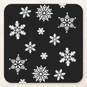 WINTER SNOWFLAKES RECHTECKIGER PAPPUNTERSETZER (Vorderseite)
