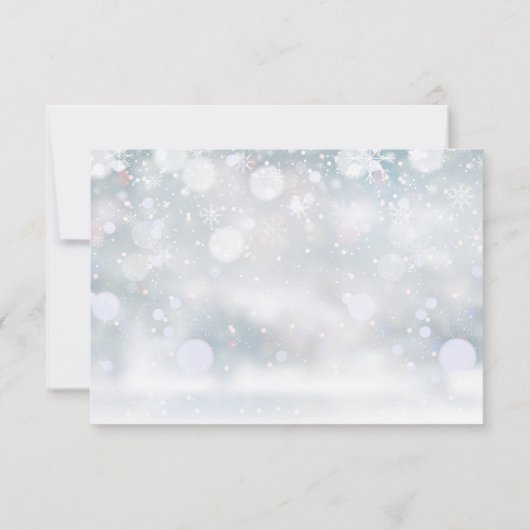 Winter Snowflakes Script Kindly Antwort (Rückseite)