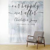 Winter Snowflakes Script Wedding Foto Booth Prop Wandteppich (Beispiel)