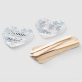 Winter Snowflakes Script Wedding Programm Herz Fächer (Non-assembled)