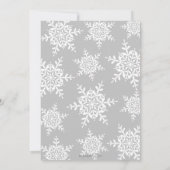 Winter Snowflakes Snow in Love Bridal Shower Einladung (Rückseite)