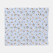 Winter Snowflakes & Sparkles Fleece Blanket (Vorderseite (Horizontal))