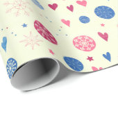 Winter Snowflakes Weihnachtsfeiertag Muster Geschenkpapier (Rolleneckpunkt)