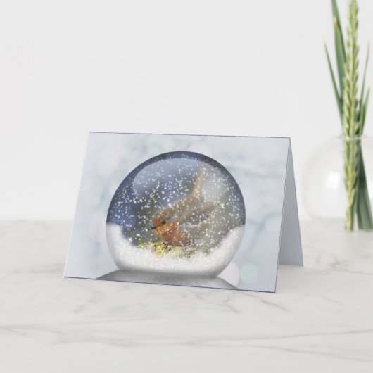 Winter Snowglobe Karte (Vorderseite)