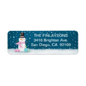 Winter Snowman Address Label (Vorne)