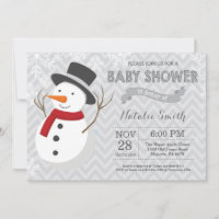 Winter Snowman Baby Shower Einladung