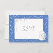 Winter Snowman Bride & Groom Wedding RSVP Karte (Vorderseite)