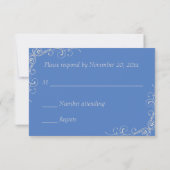 Winter Snowman Bride & Groom Wedding RSVP Karte (Rückseite)