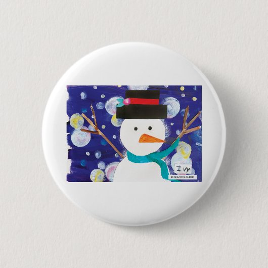 Winter Snowman Button (Vorderseite)