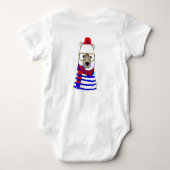 Winter Snowman Design für Baby-Bodysuit Baby Strampler (Rückseite)