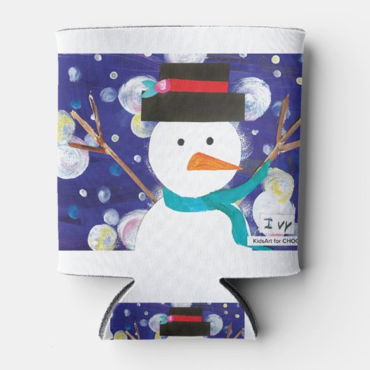 Winter Snowman Dosenkühler (Vorderseite)