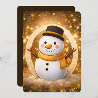Winter snowman einladung