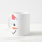 Winter Snowman Face Costume Christmas Snowman Kaffeetasse (Vorderseite Links)
