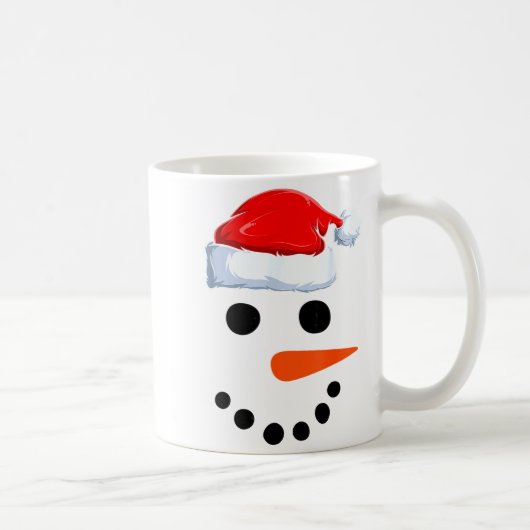 Winter Snowman Face Costume Christmas Snowman Kaffeetasse (Rechts)