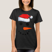 Winter Snowman Face Costume Christmas Snowman  T-Shirt (Vorderseite)