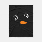 Winter Snowman Face Eyelashes Christmas Xmas For G Fleecedecke (Vorderseite)