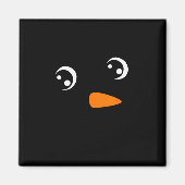 Winter Snowman Face Eyelashes Christmas Xmas For G Magnet (Vorne)