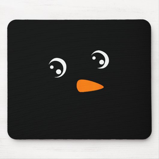 Winter Snowman Face Eyelashes Christmas Xmas For G Mousepad (Vorne)