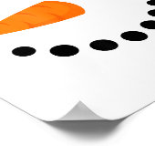 Winter Snowman Face Eyelashes Christmas Xmas Fun D Poster (Ecke)