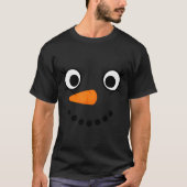 Winter Snowman Face Eyelashes Christmas Xmas Fun D T-Shirt (Vorderseite)