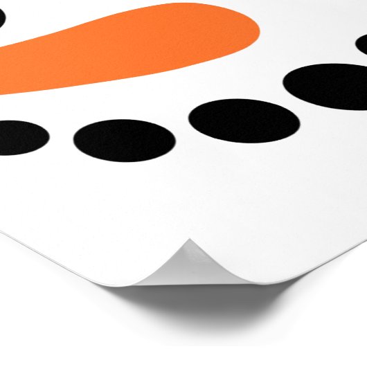 Winter Snowman Face Eyelashes Weihnachtsfeiertage Poster (Ecke)