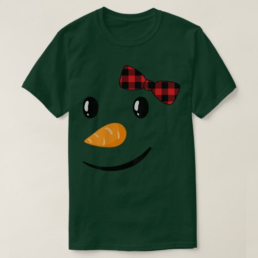 Winter Snowman Face T-Shirt (Design vorne)