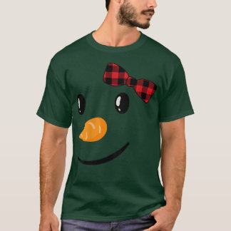 Winter Snowman Face T-Shirt
