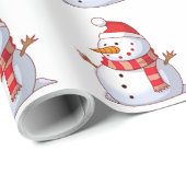 WINTER SNOWMAN GESCHENKPAPIER (Rolleneckpunkt)