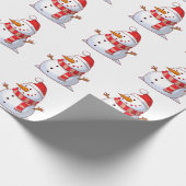 WINTER SNOWMAN GESCHENKPAPIER (Ecke)