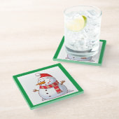 WINTER SNOWMAN GLASUNTERSETZER (Schrägansicht)