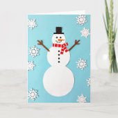 Winter Snowman Greeting Card Karte (Vorderseite)
