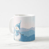 Winter Snowman Hot Drink Tasse (Vorderseite Links)