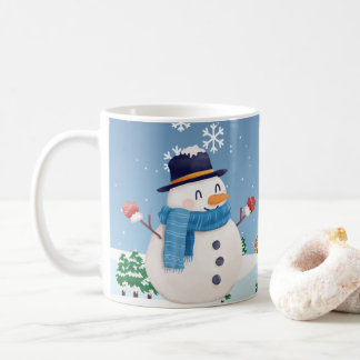 Winter Snowman Hot Drink Tasse