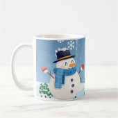 Winter Snowman Hot Drink Tasse (Links)