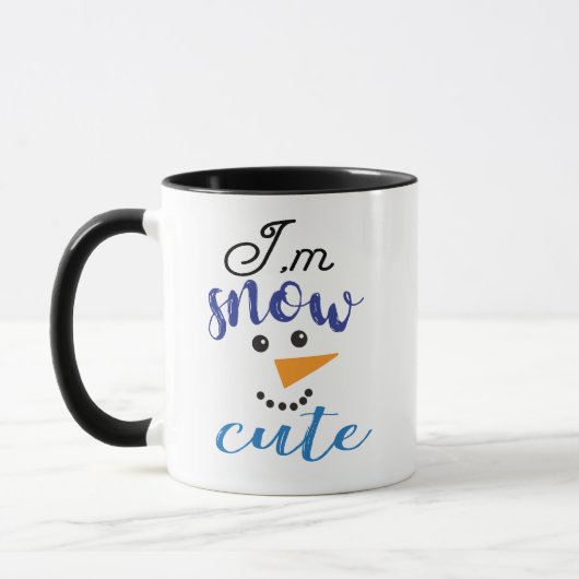 Winter Snowman Ich bin Schnee Niedliche Funny Gesc Tasse (Links)